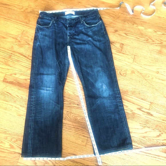 PaperDenim&Cloth Button Fly Dark Wash Relaxed Fit Jeans Size 34 - Picture 2 of 7